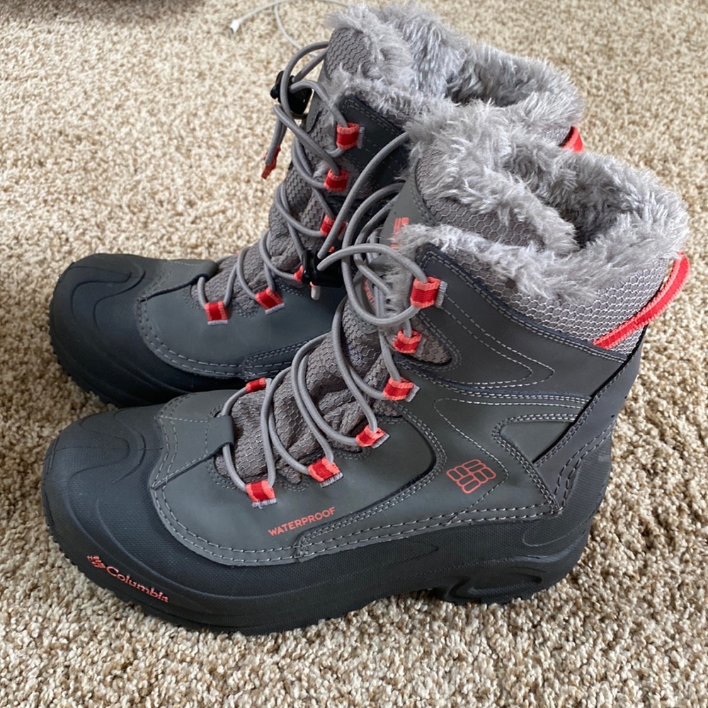 Columbia Bugaboot III Gray Lace Up Waterproof
Insulated Snow Boots Womens Sz 7